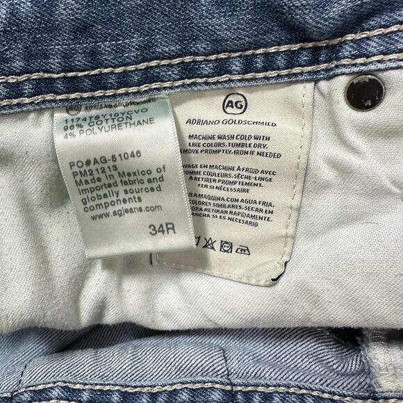 AG Adriano Goldschmied Jeans The Graduate Mens Size 34 Regular Blue Tailored Leg - Picture 8 of 9